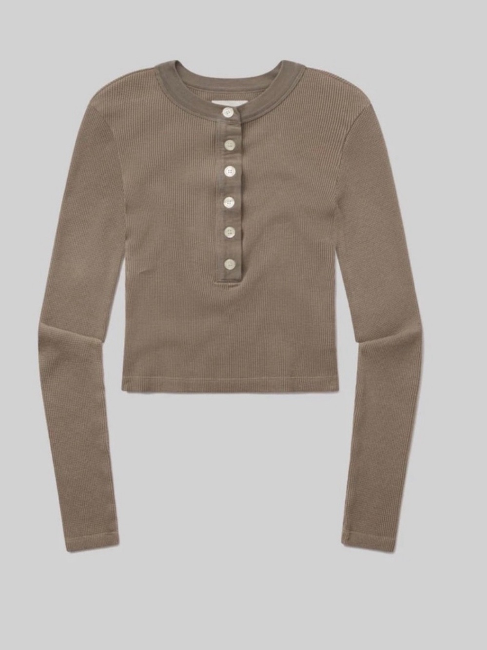 Long Sleeve Ribbed Henley - Citizens of Humanity NWT